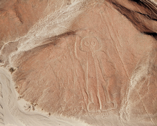 Weird Attractions - Aerial view of the astronaut at the Nazca Lines, Peru