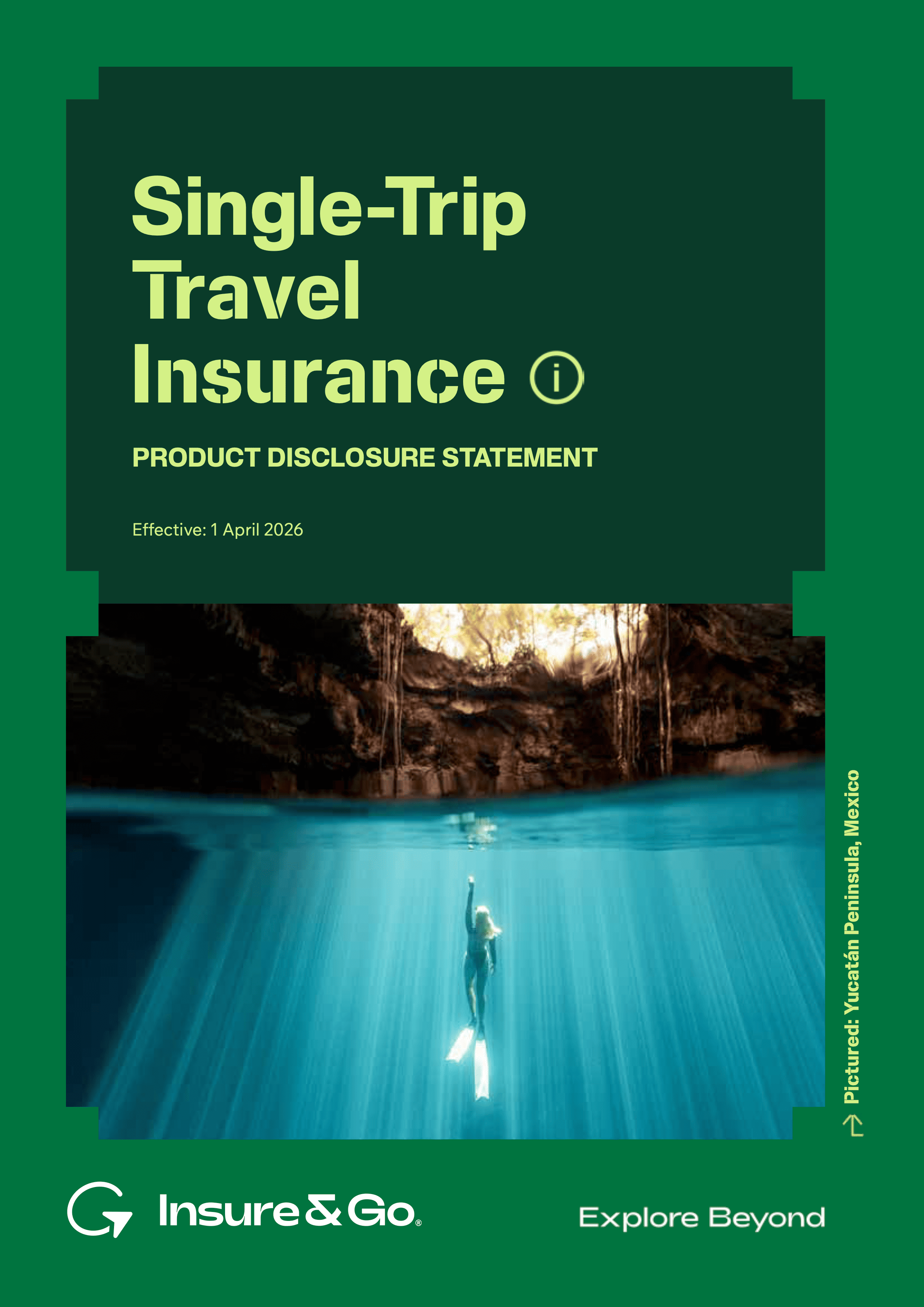 Single-Trip Travel Insurance PDS cover (20/01/2026)