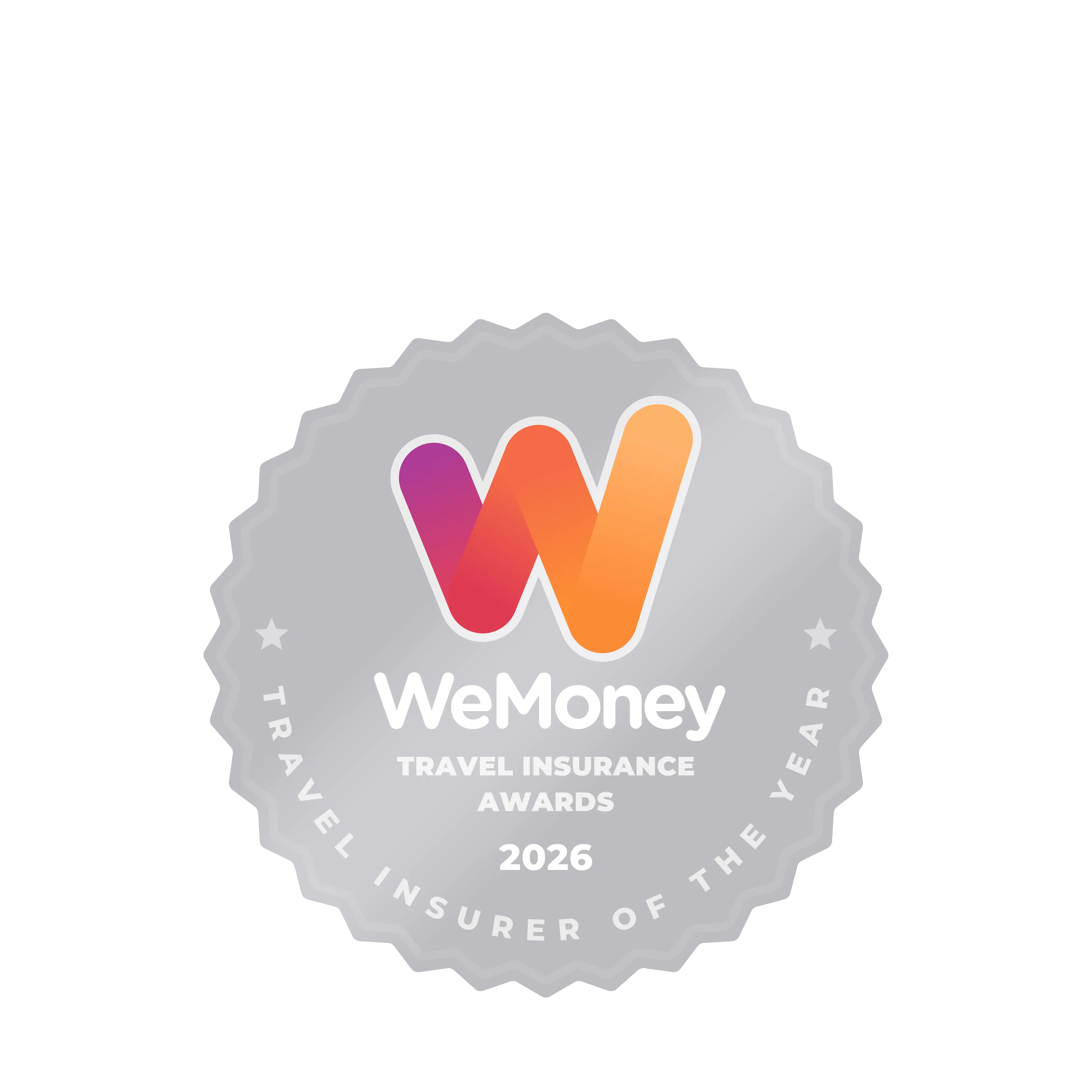 WeMoney Travel Insurance Awards 2026 Travel Insurer of the Year finalist badge for InsureandGo Australia.