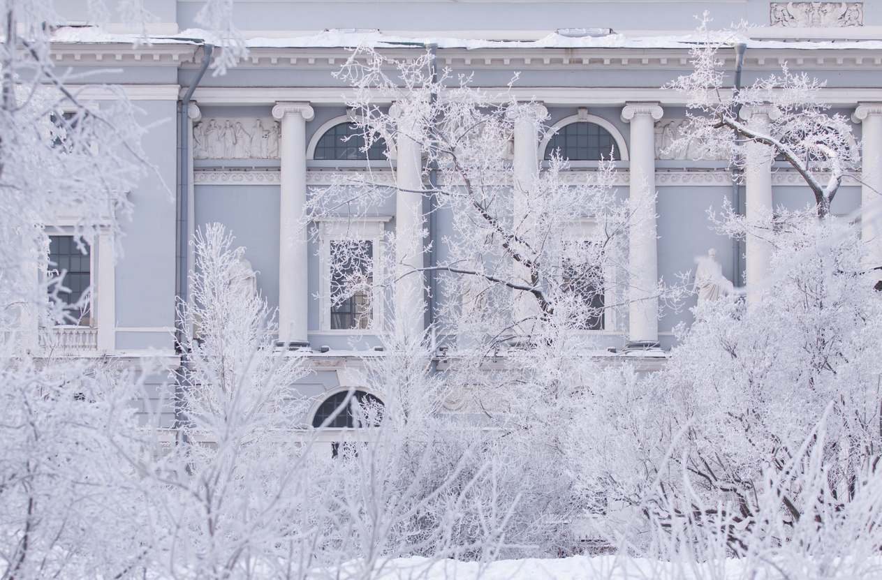 facade of national library